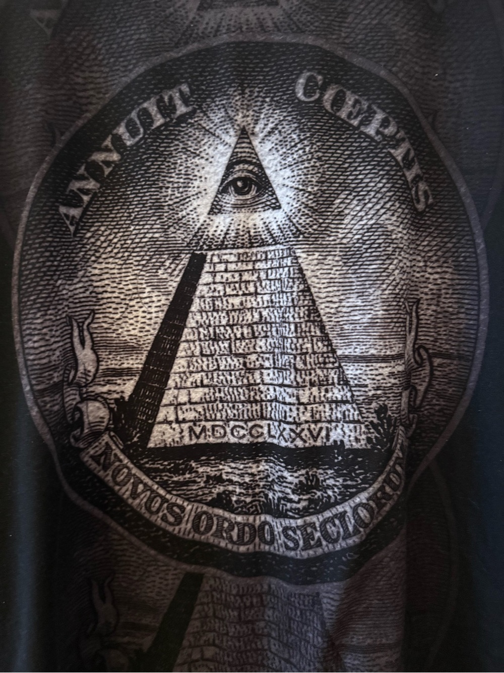 Blackmilk Black Long-Sleeve Pyramid Eye Graphic Tee - Picture 2 of 6